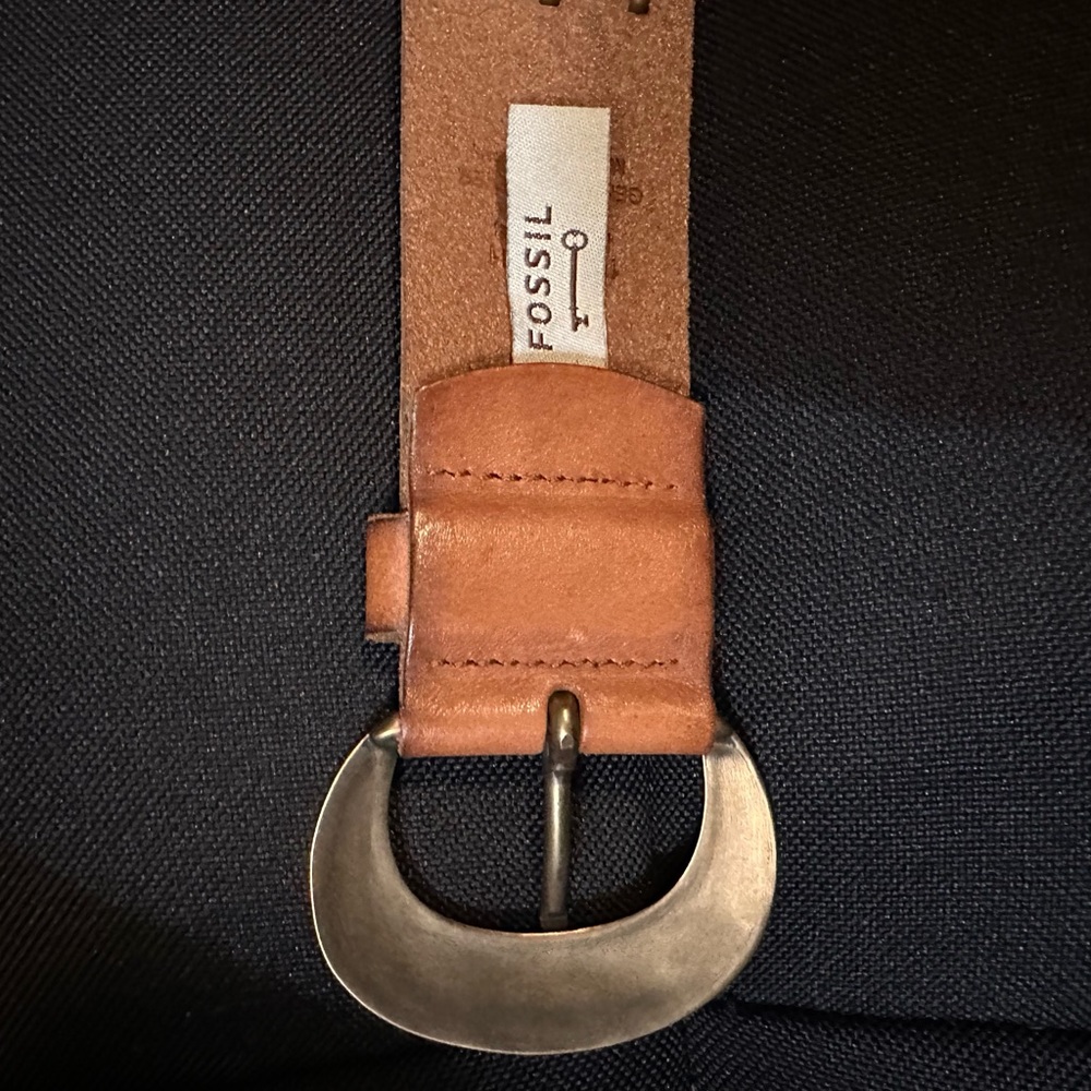 Fossil Multi Colored Patchwork Leather Belt Women… - image 5